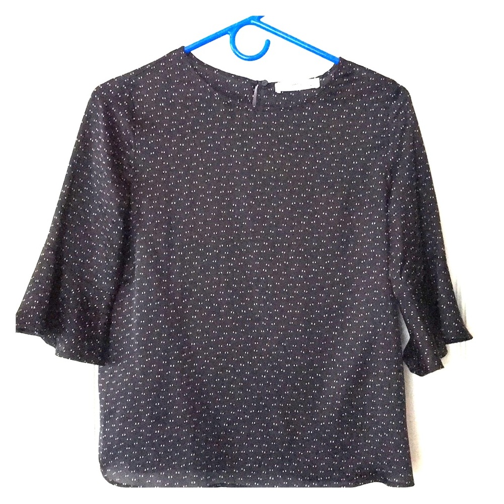 Mango blouse elegant flow,  ruffled 3/4 sleeves